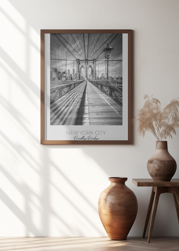 Art Prints of In focus: NEW YORK CITY Brooklyn Bridge