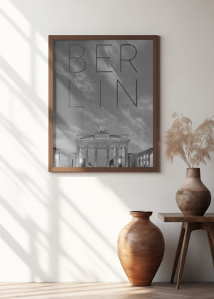 Art Prints of BERLIN Brandenburg Gate | Text & Skyline