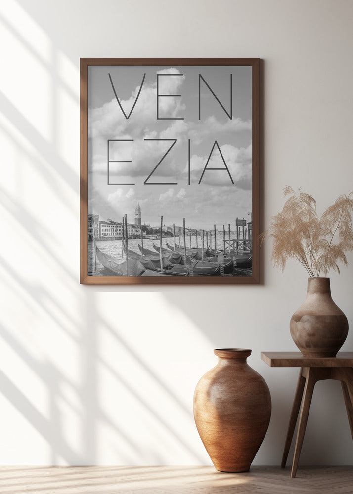 Art Prints of VENICE Grand Canal and St Mark's Campanile | Text & Skyline