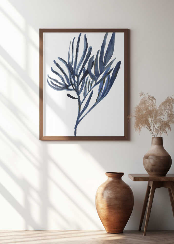 Blue Aquatic Plant Poster 2