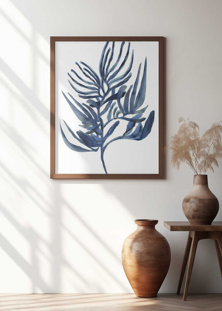 Blue Aquatic Plant Poster 1
