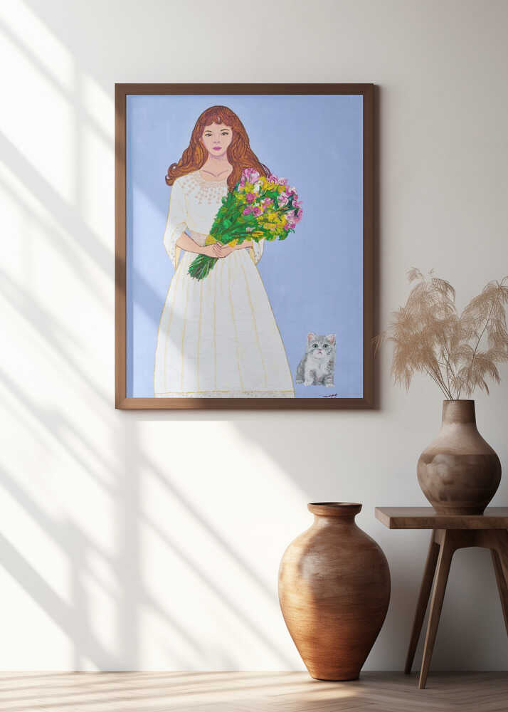 Woman in White Dress