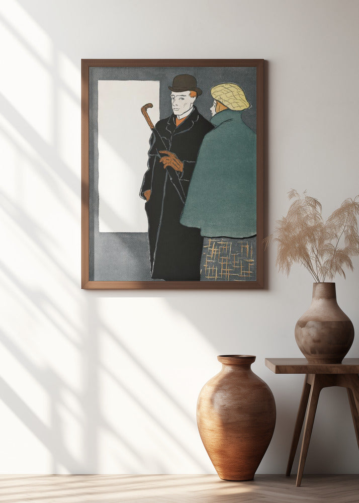 Man With Walking Stick and Woman (1896)