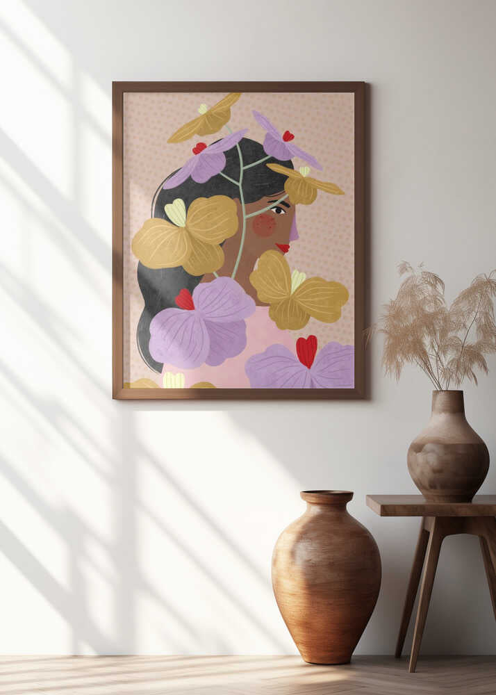 Hidden Behind Yellow Purple Flowers