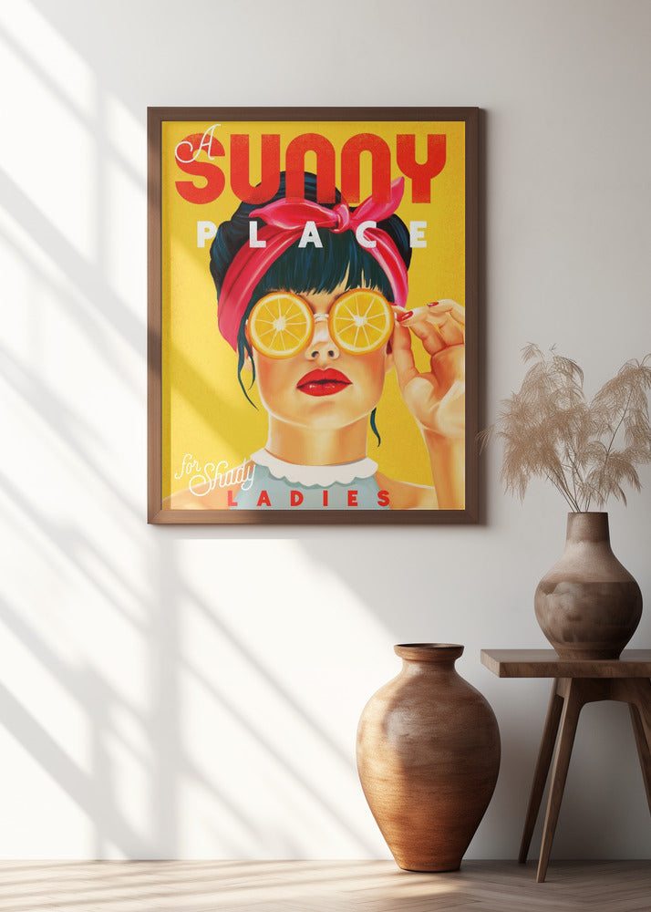 A Sunny Place For Shady Ladies Orange Pinup Art
