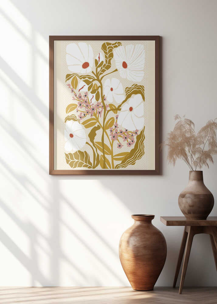 Klimt Flowers Earthy Colors