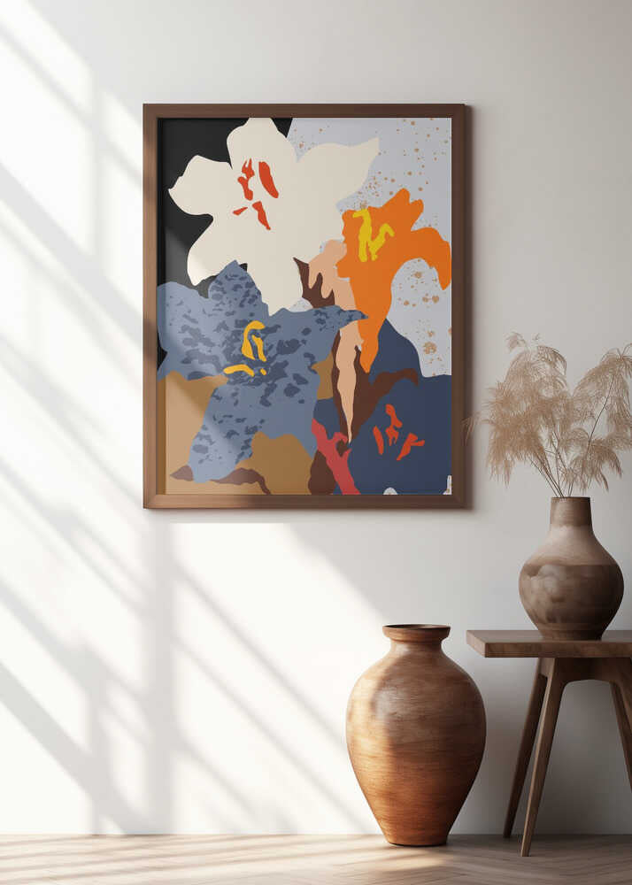 Abstract Lilies Close Up