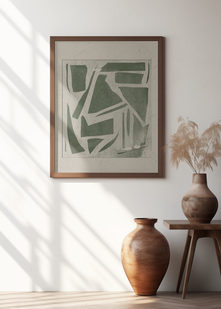 Green Geometric Maze