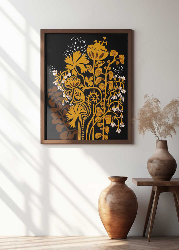 Stockholm garden autumn night