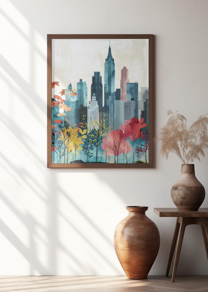 New York City  Watercolor Digital Painting (1)