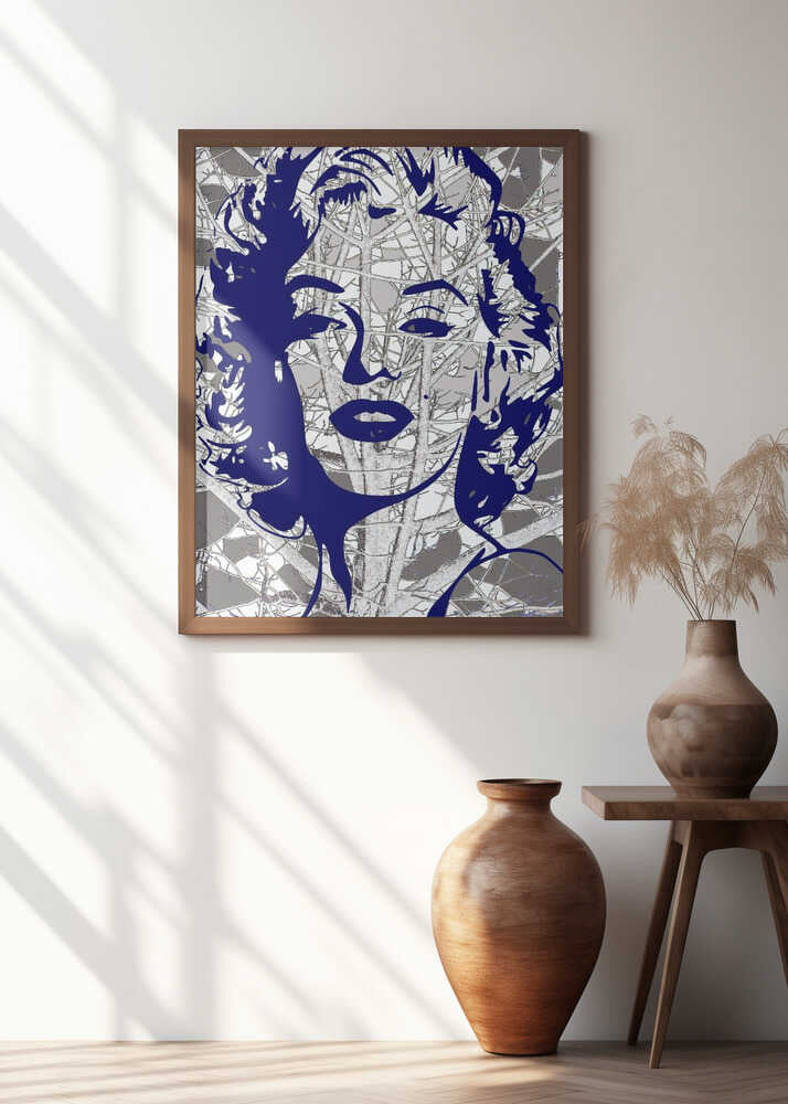 Marilyn Monroe in dark blue