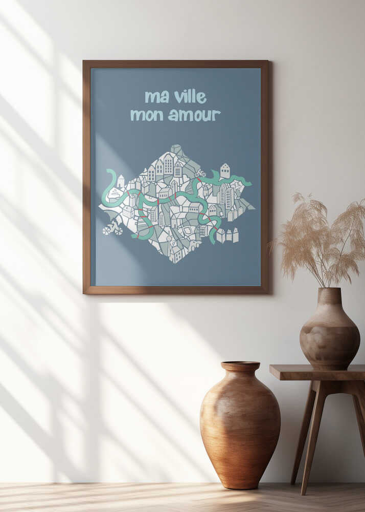 ma ville mon amour; City life collection blue teal