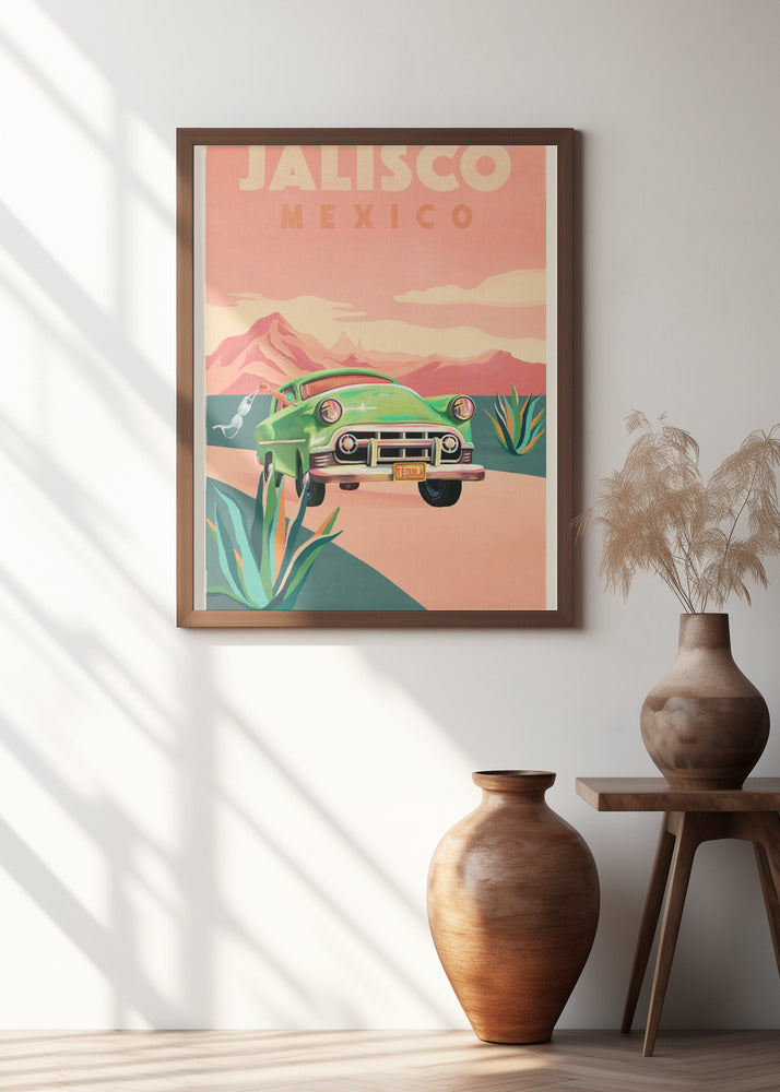 Jalisco Mexico Vintage Travel Poster