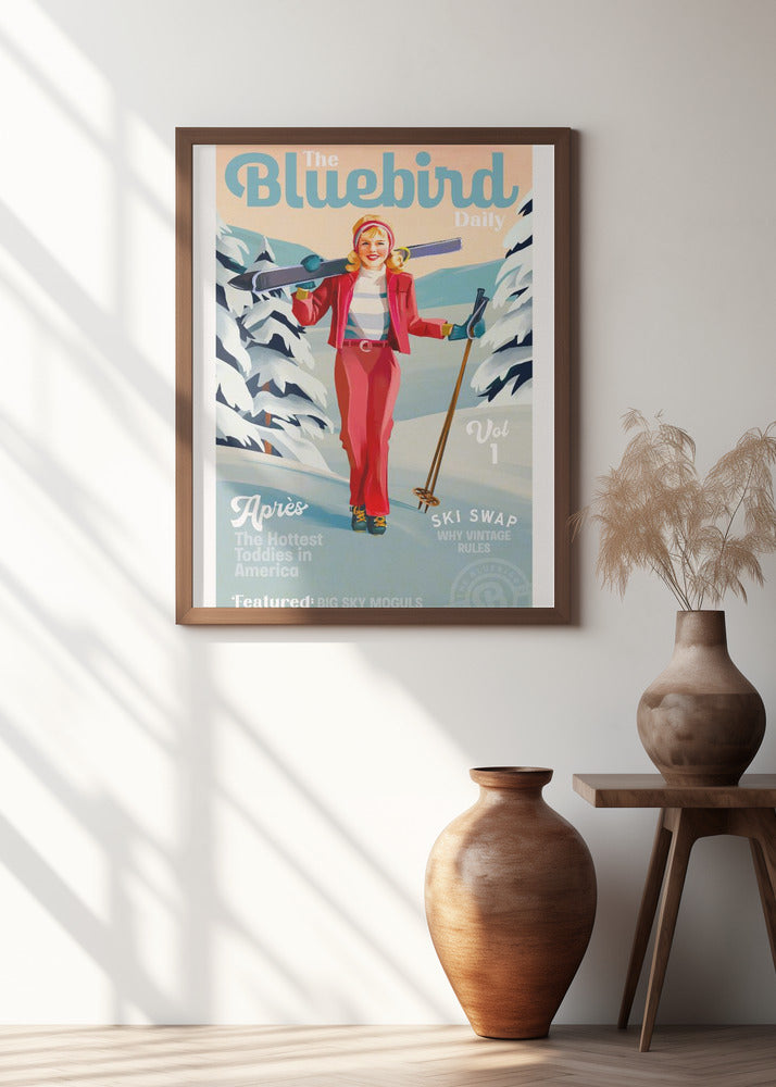 The Bluebird Daily Pinup Ski Art