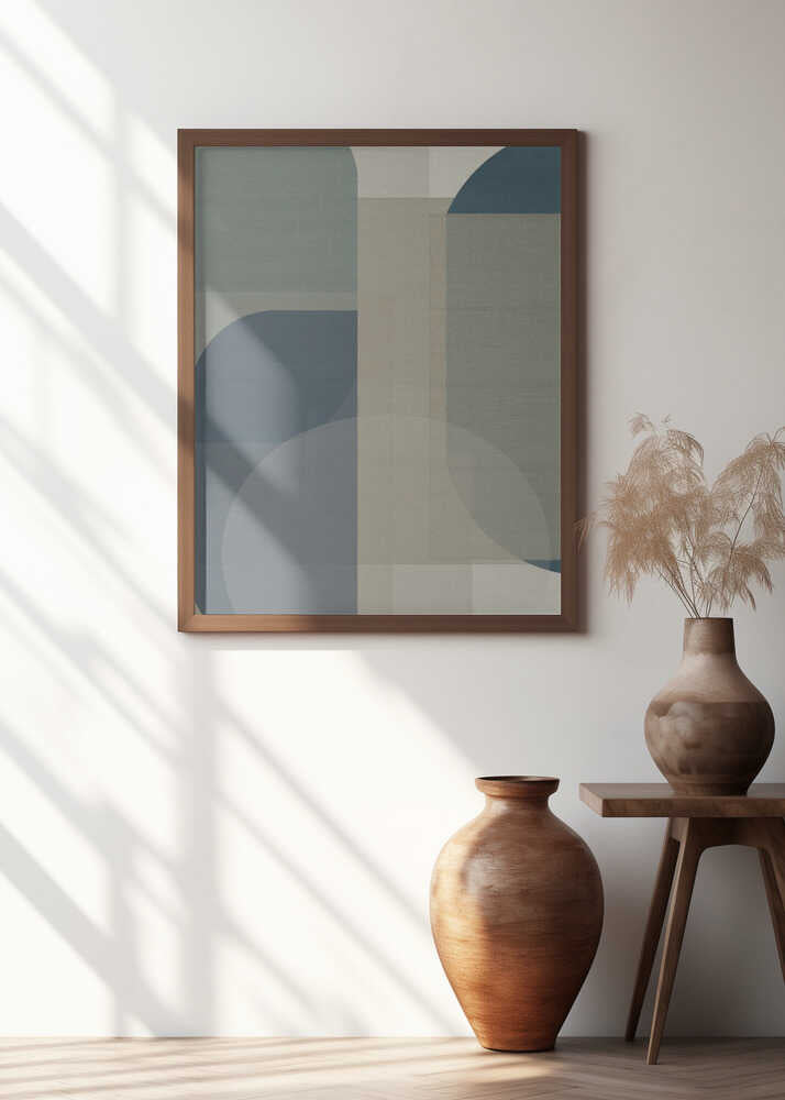 Woven Blue and Neutral Abstract Layers 2