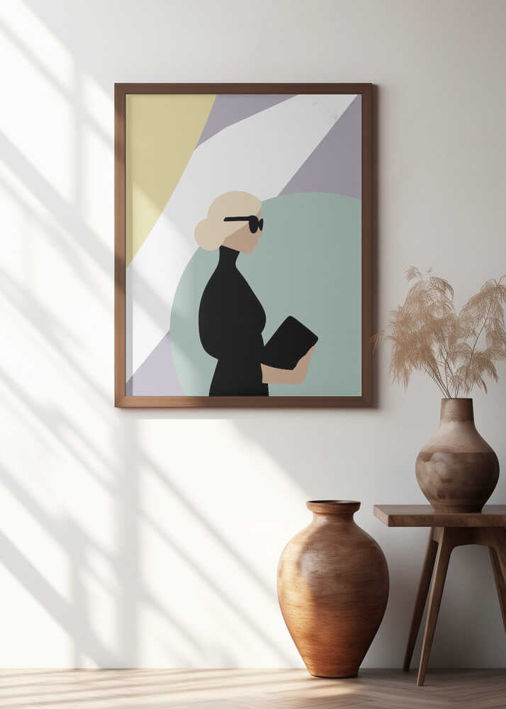 Blondie in geometric pattern