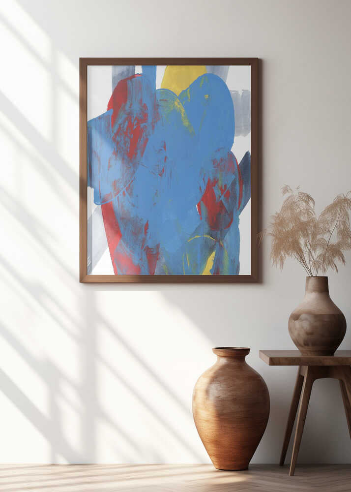 Abstract Blue Red Yellow Shapes 3