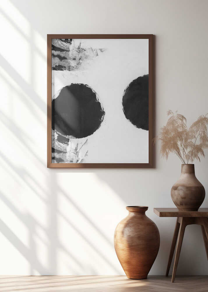 Black and White Abstract Dots 3