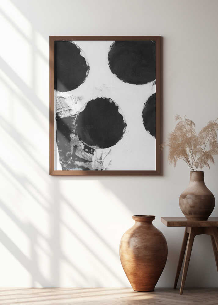 Black and White Abstract Dots 4