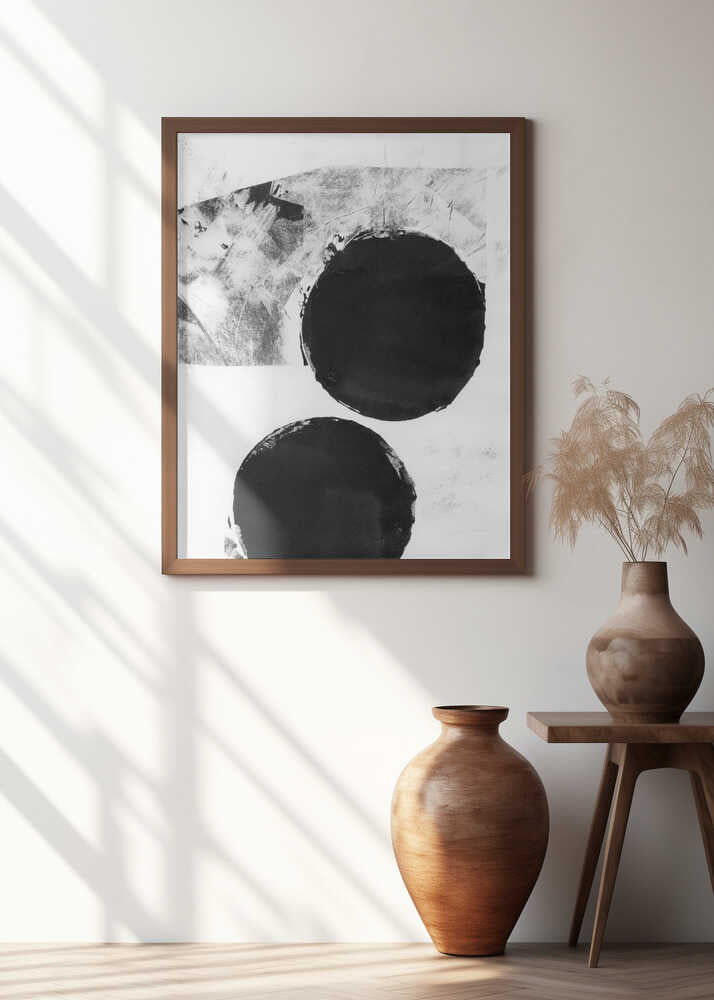 Black and White Abstract Dots 5