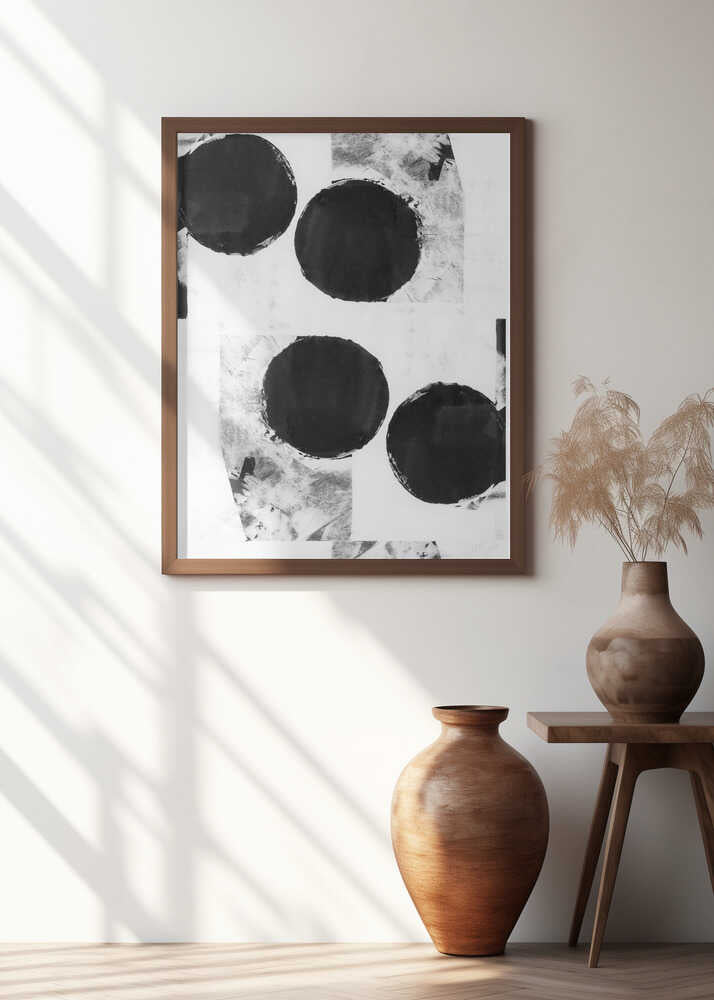 Black and White Abstract Dots 6