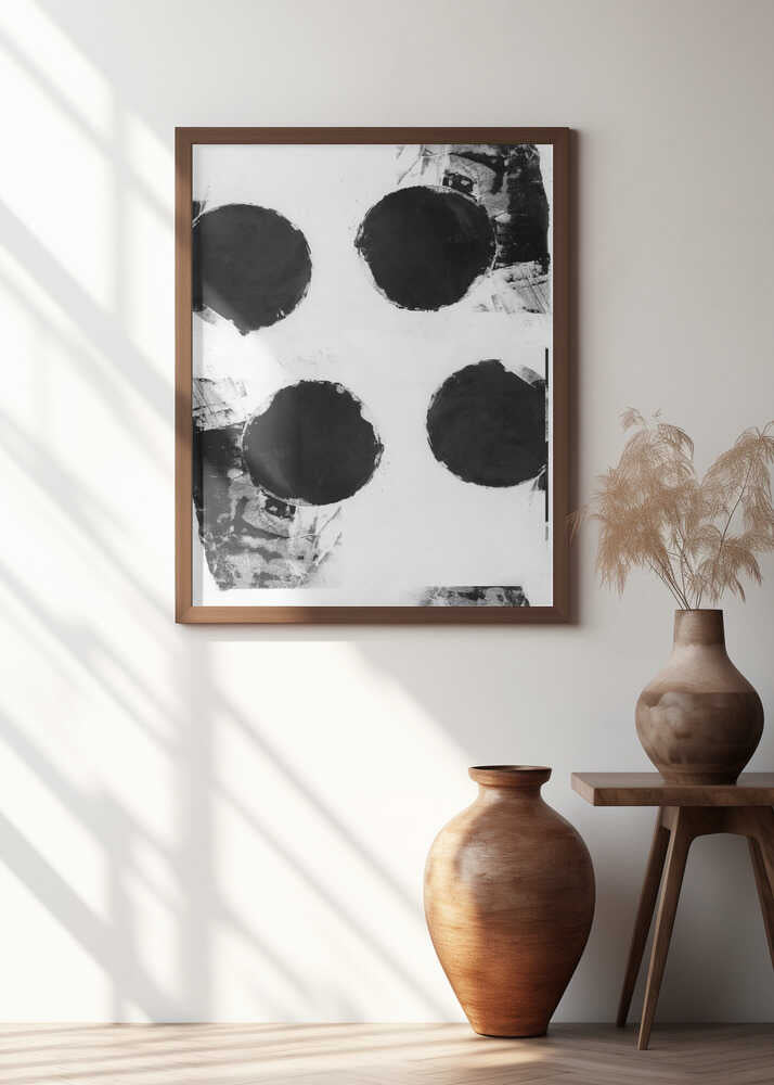 Black and White Abstract Dots 7