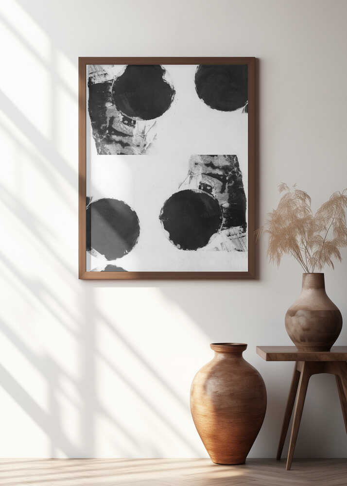 Black and White Abstract Dots 8