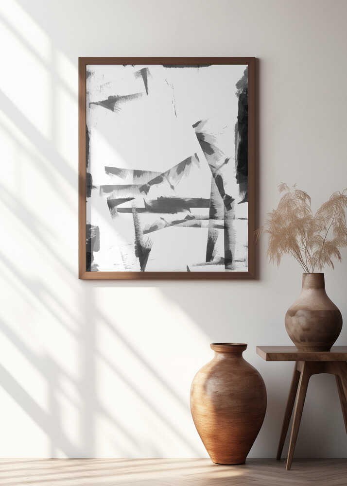 Minimal Black and White Abstract 4