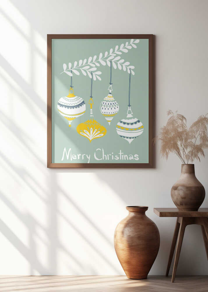 Cheerful little Christmas baubles mint