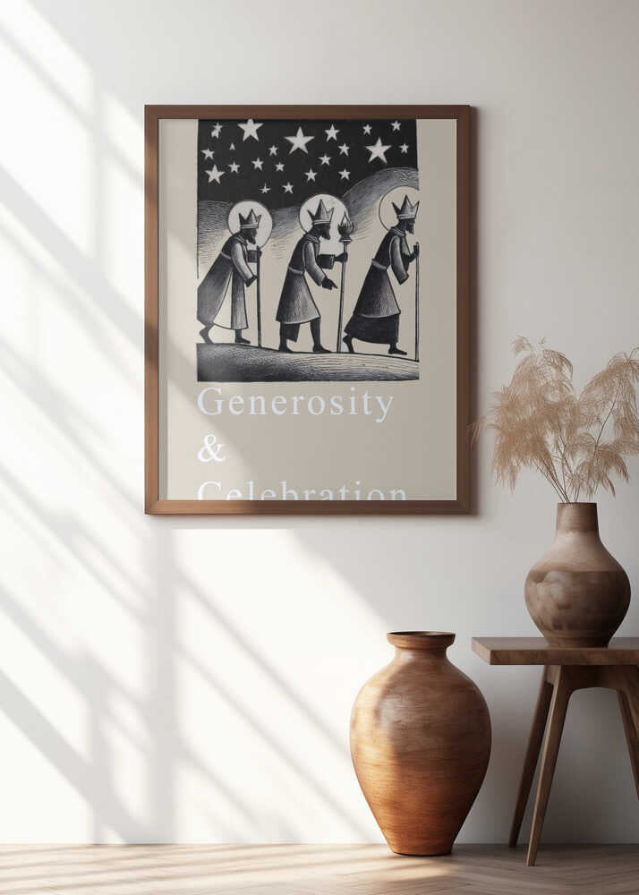 Winter Scene: Generosity and Celebration