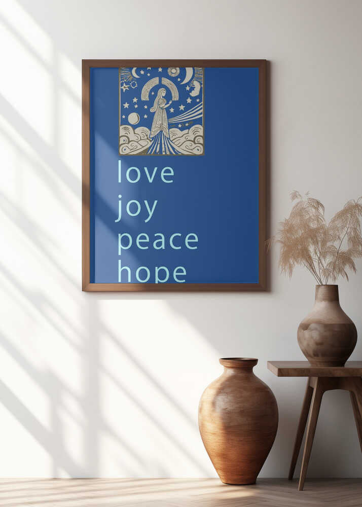 Winter Scene: Love Joy Peace Hope