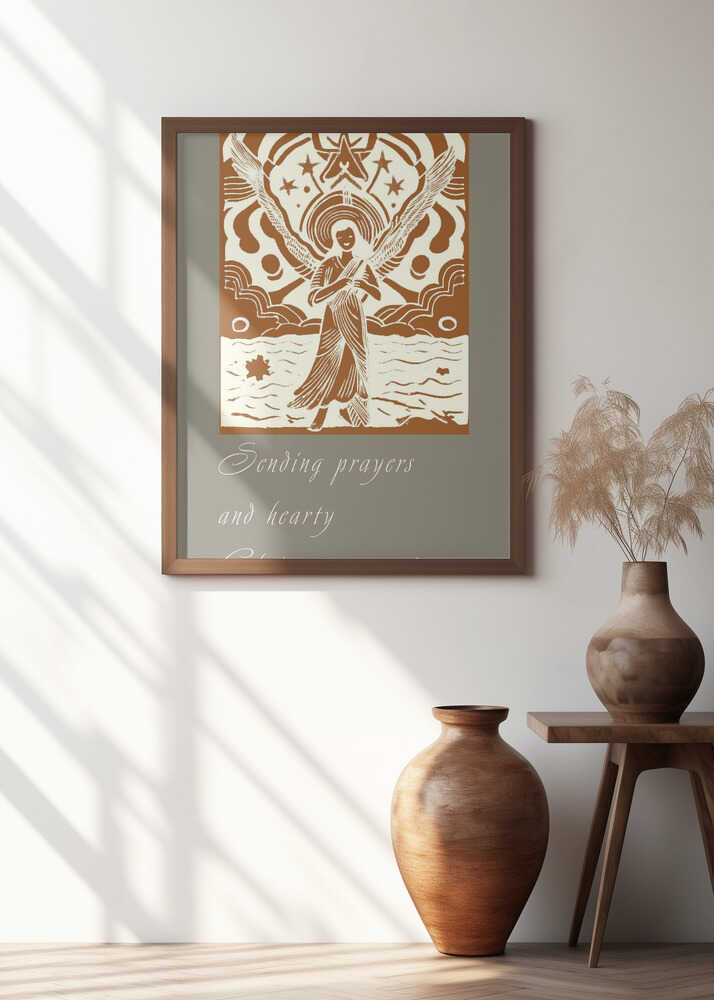 Winter Scene: Sending Prayers and Hearty Christmas Greetings