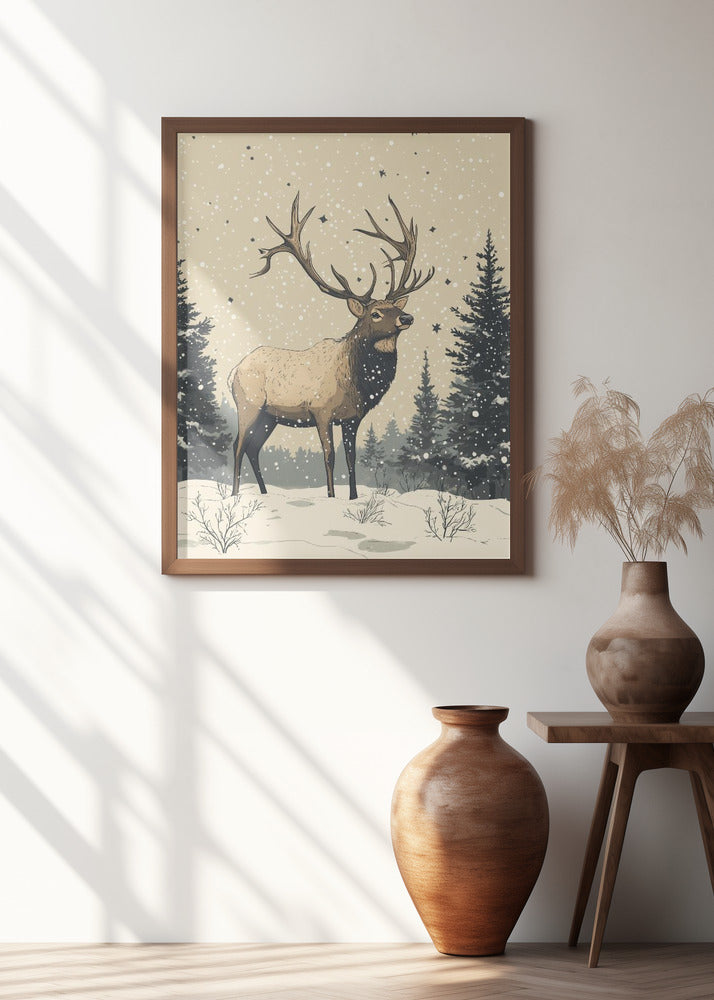 Elk Holiday Poster