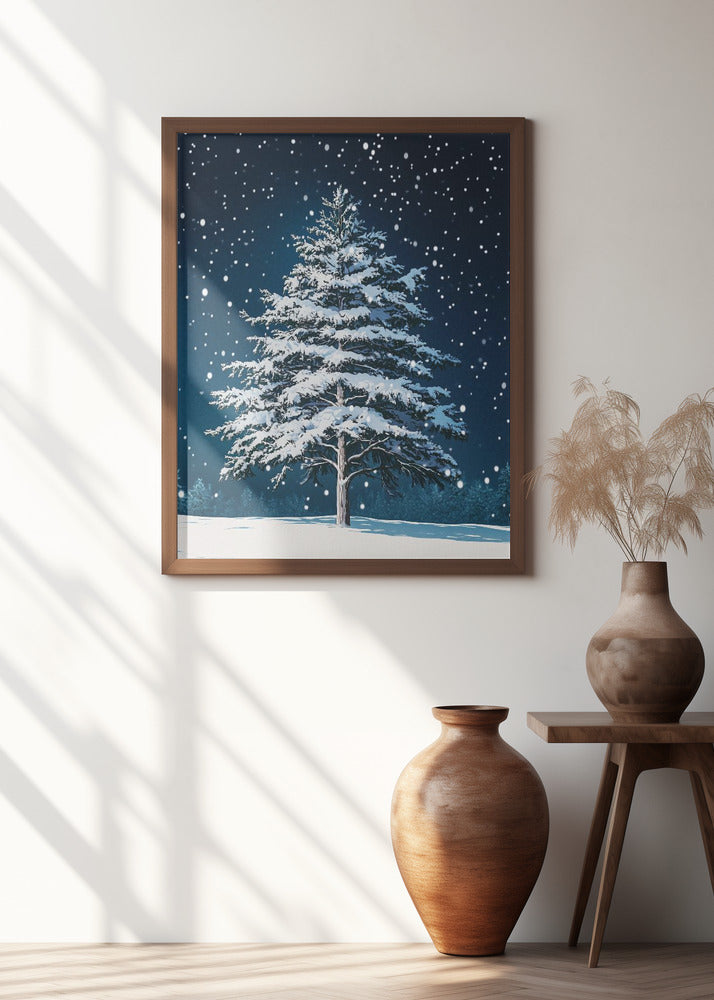 Winter Snowy Pine Tree
