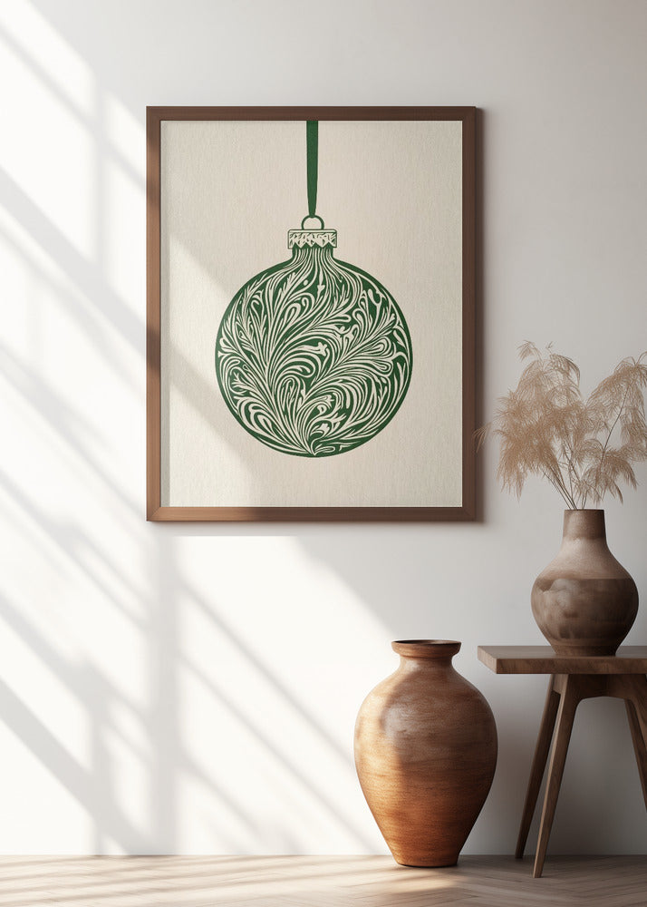 Olive Green Christmas Bauble