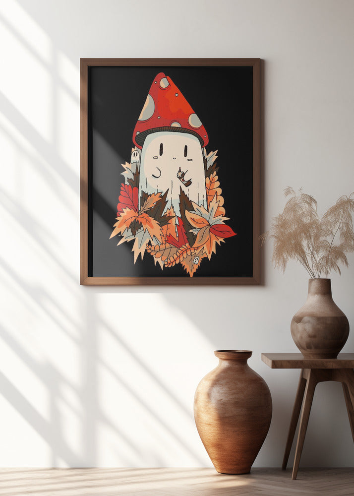 Happy coffee mushroom