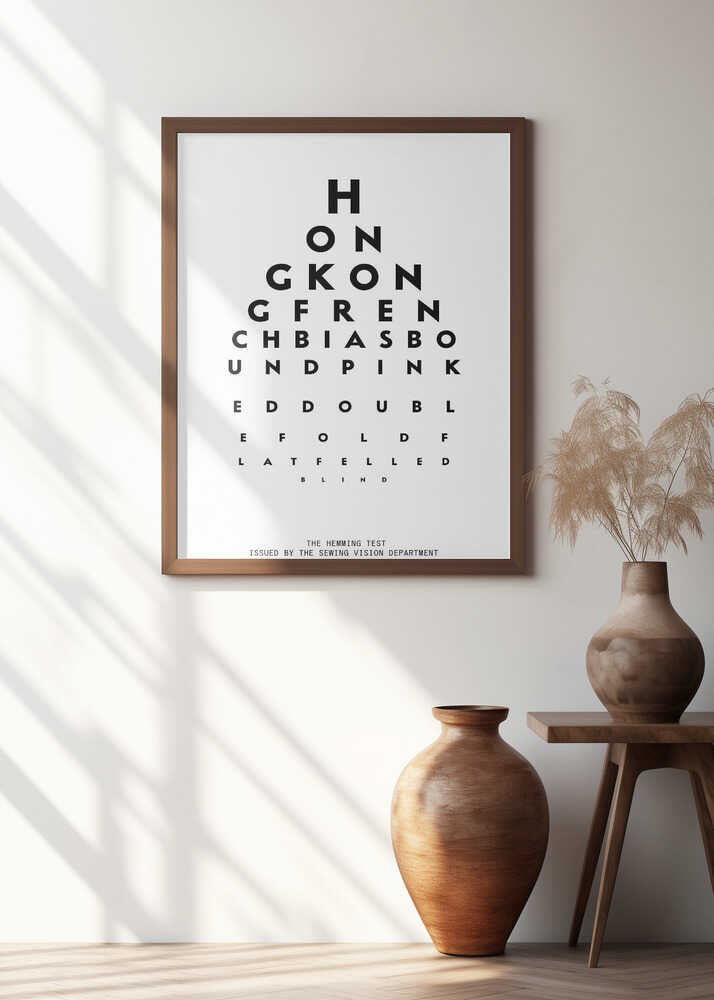 Eye test sewing