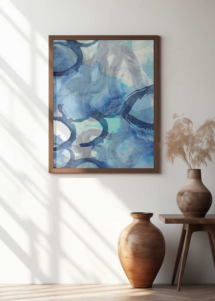 Blue Abstract Swirls 2