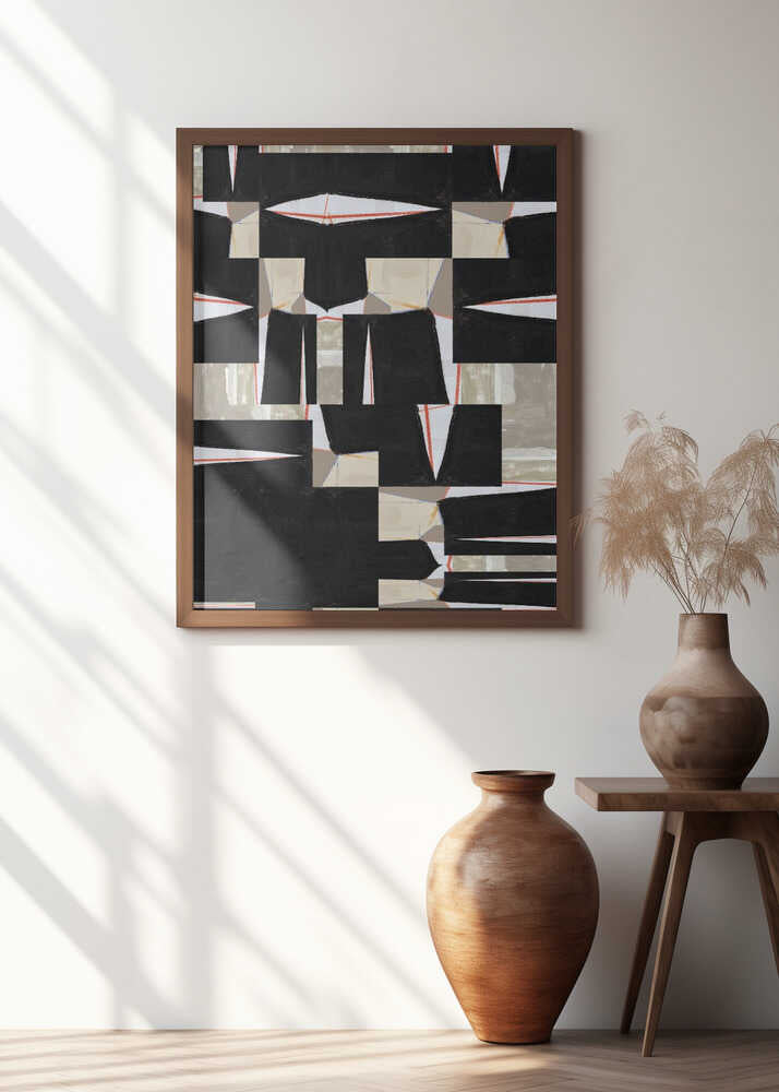 Abstract Black Jigsaw 3