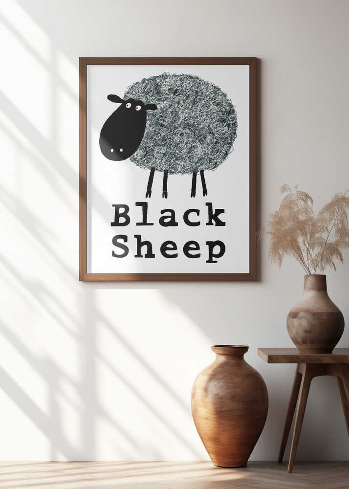 Funny Black Sheep With Text By Carla Daly