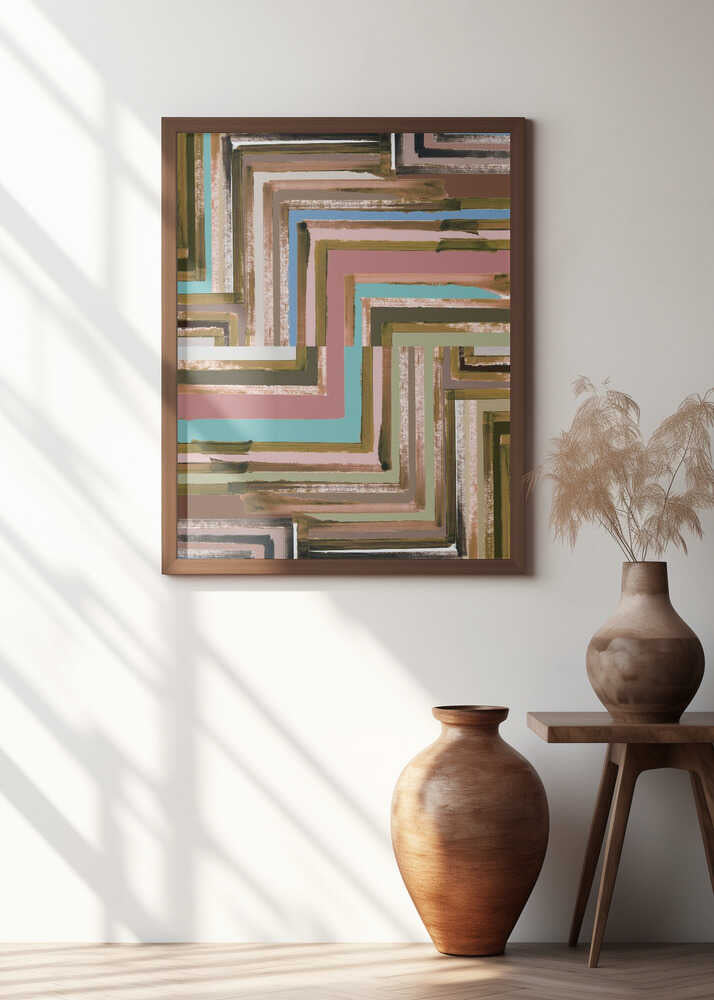 Rectangle of Zig Zag Lines No2