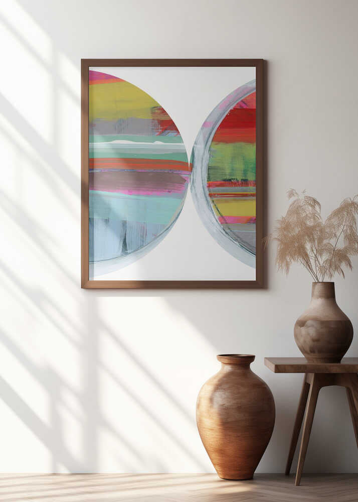 Abstract Stripes & Circles No 2