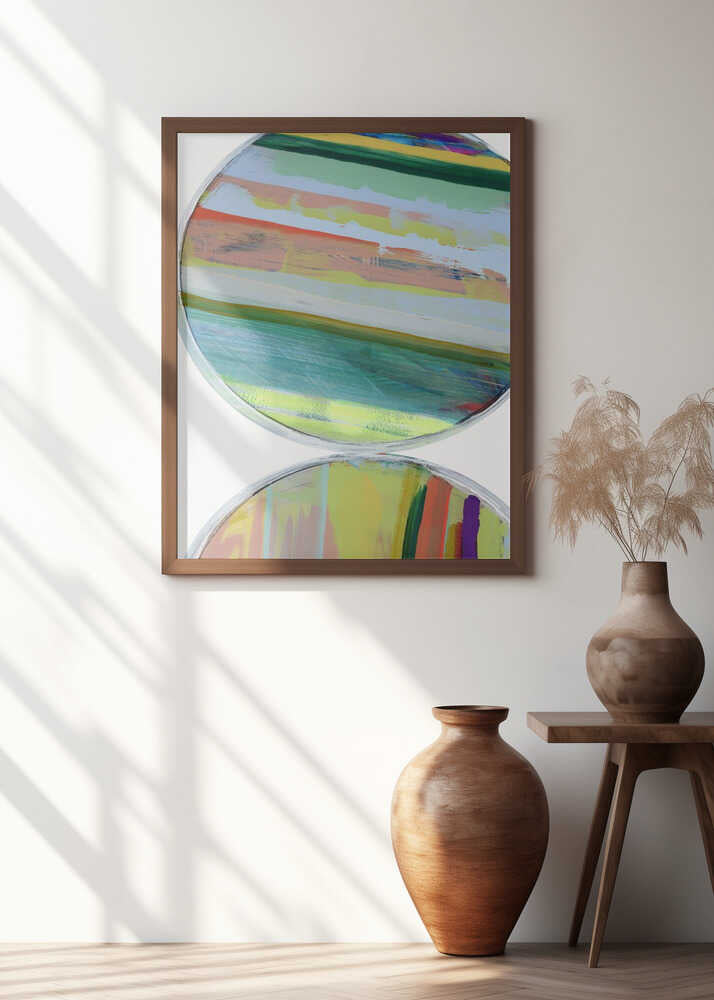 Abstract Stripes & Circles No 1