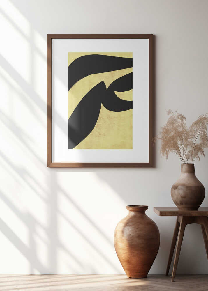 Abstract Black Shapes Print No 1