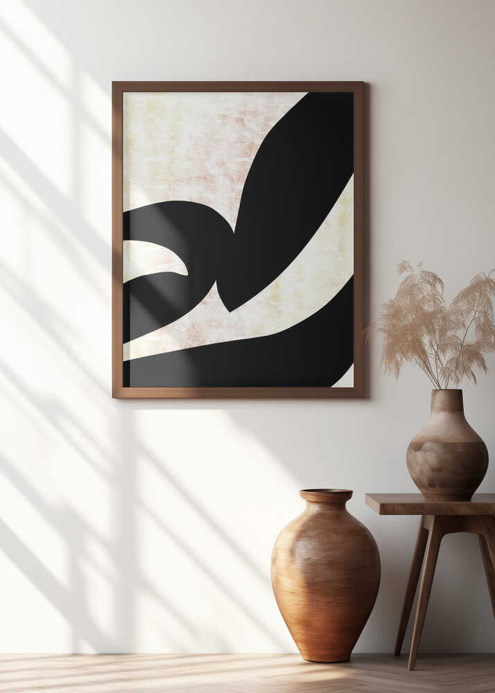 Abstract Black Shapes Print No 3