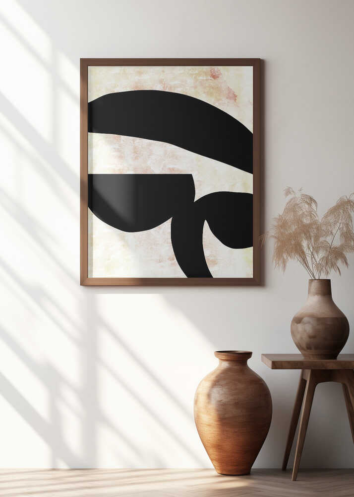 Abstract Black Shapes Print No 4