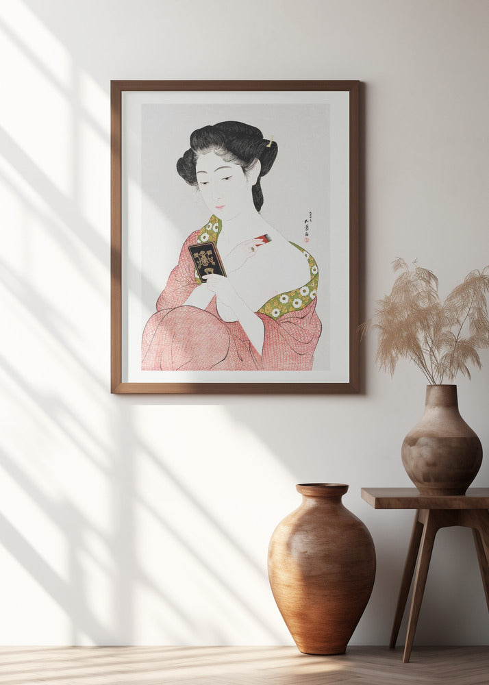 Japanese Woman Applying Powder (1918)