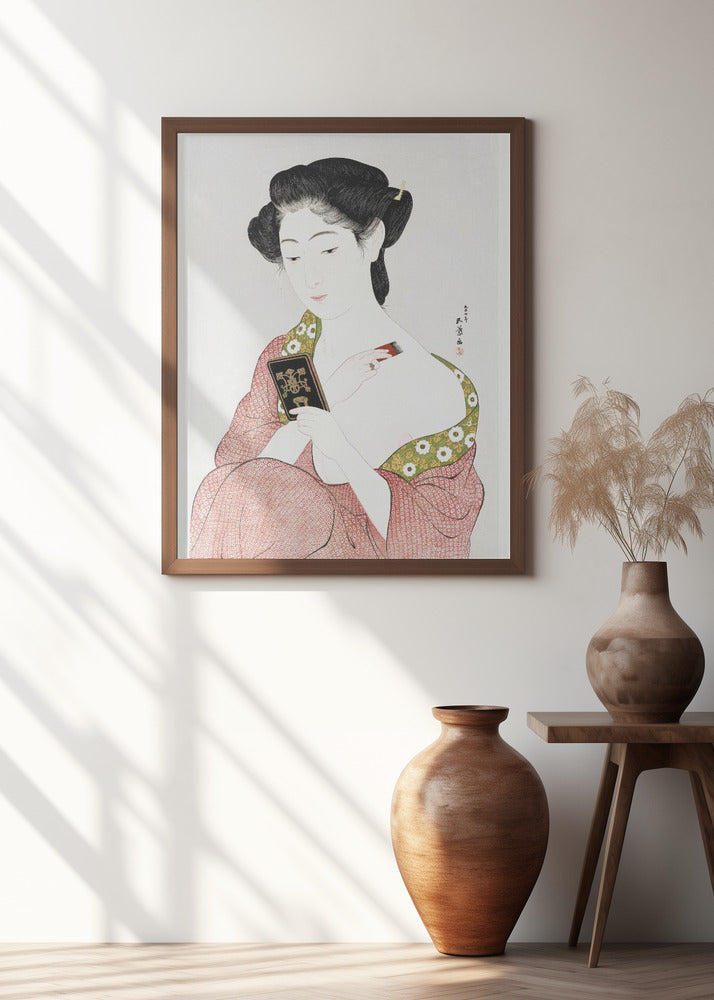 Japanese Woman Applying Powder (1918)