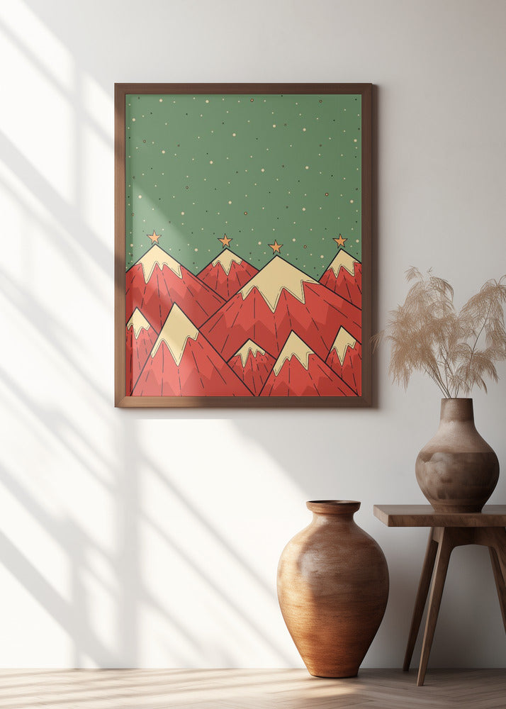 Festive star peaks