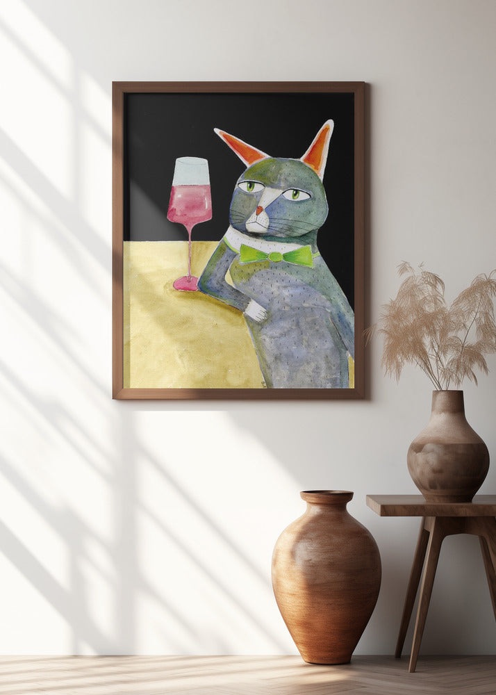 Bar Cat with Bow Tie